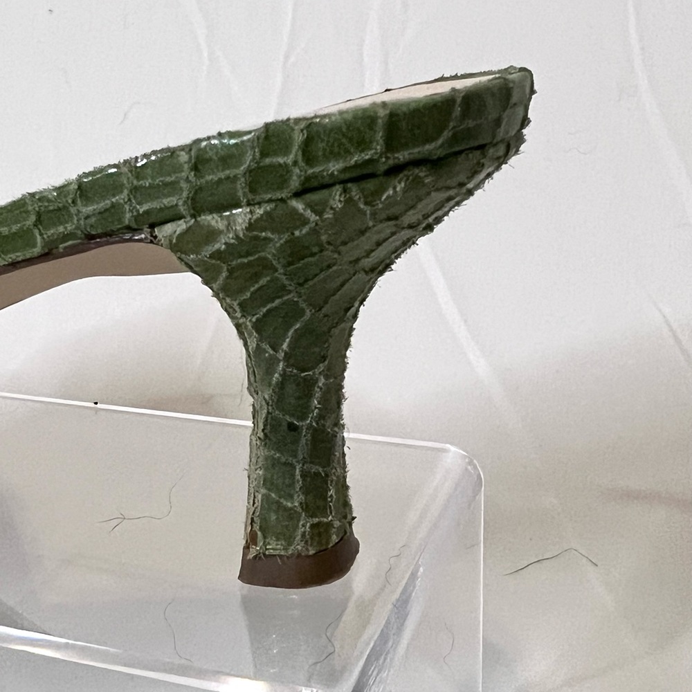 Vintage Karen Scott Embossed Snake Skin Heeled Sandal - Picture 3 of 5
